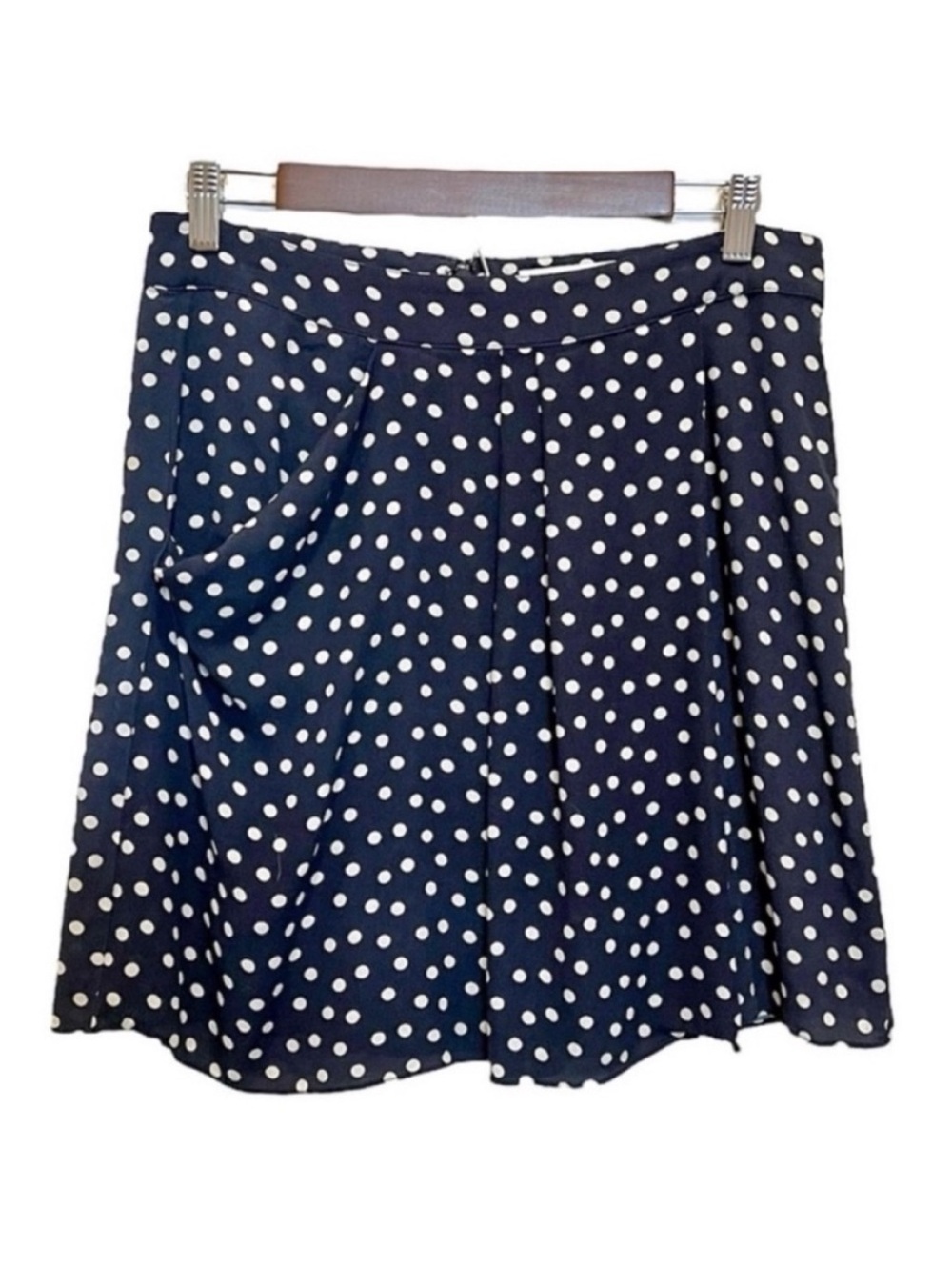 CAbi Skirt Style 627 Davis Polka Dot Limited Edition Navy Blue White Mini Size 6